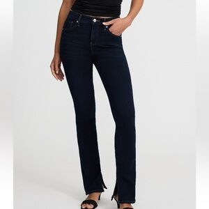 Express Mid Rise Dark Wash Skyscraper Jeans - Dark Wash